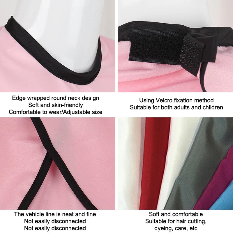 Barber Hair Cutting Cover Reusable Waterproof Dyed Shawl Styling Qme