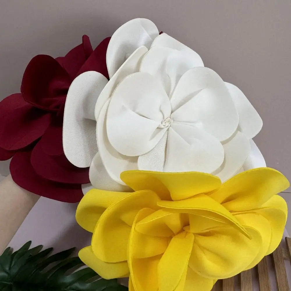 Exquisite Large Rose Flower Headband Sweet Elegant Oversized Qme