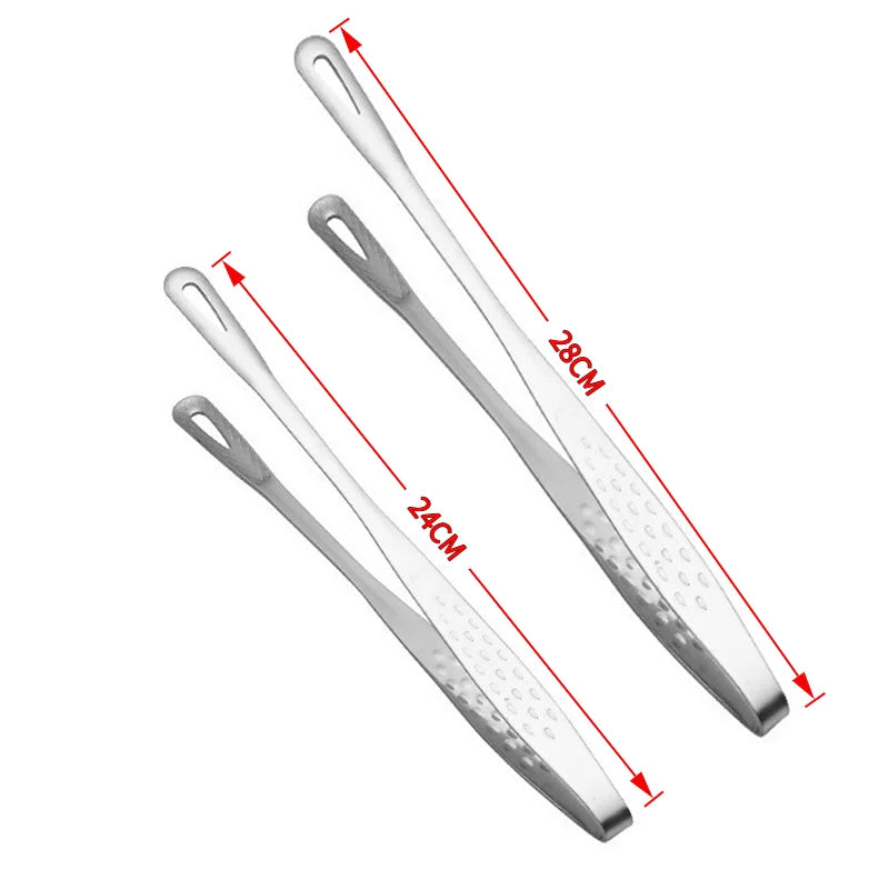 2Pcs Kitchen Tongs Barbecue Grill Tongs Stainless Steel Cooking Tweezers Food Meat Tongs Clip BBQ Tools Kitchen Gadgets. Qme 2PCS