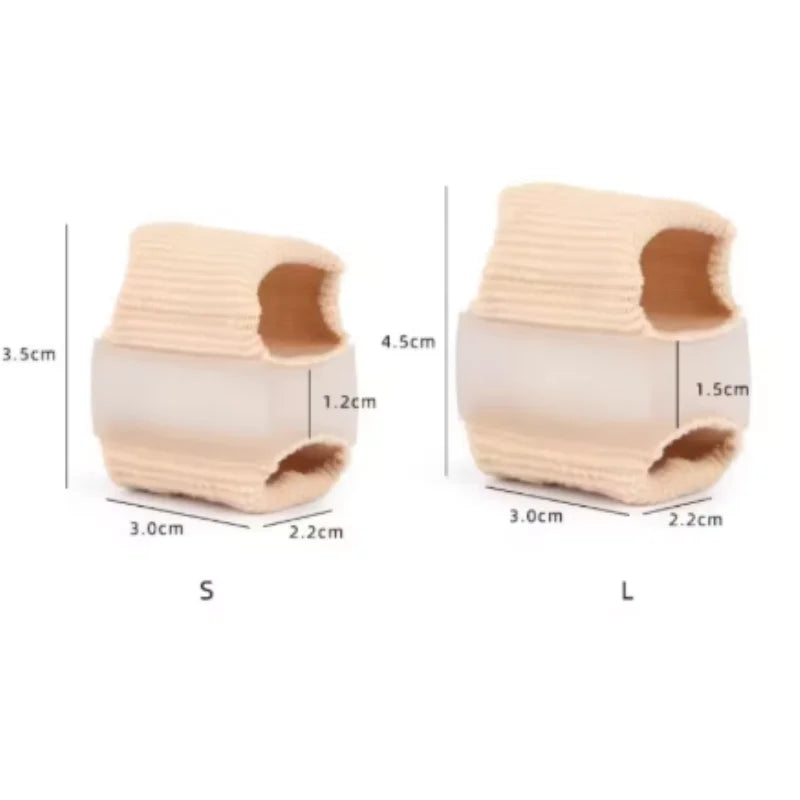 1/2/4pcs S/L Gel Bunion Toe Separator W/Fabric Lining for Big Toe Silicone Toe Spacers Protector for Overlapping Toe Qme