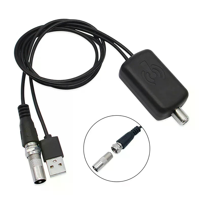 HDTV Antenna Amplifier 4K Low Noise Gain TV Signal UHD Televisions Qme