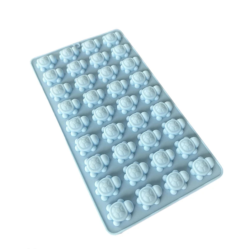 CC11Mini Turtle Silicone Mold Chocolate 36-Cavity Sea Candy Molds Qme Blue