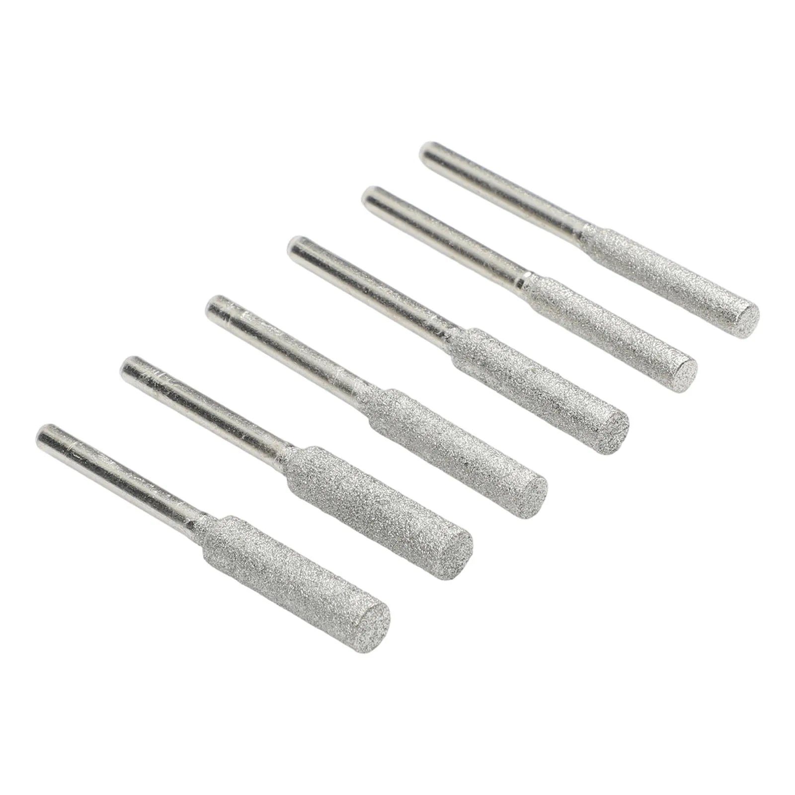 6pcs/set Silver Chainsaw Sharpeners 4mm /4.8mm/ 5.5mm Burr Chainsaw Head For Sharpening Polishing Engraving Grinding Tool Qme