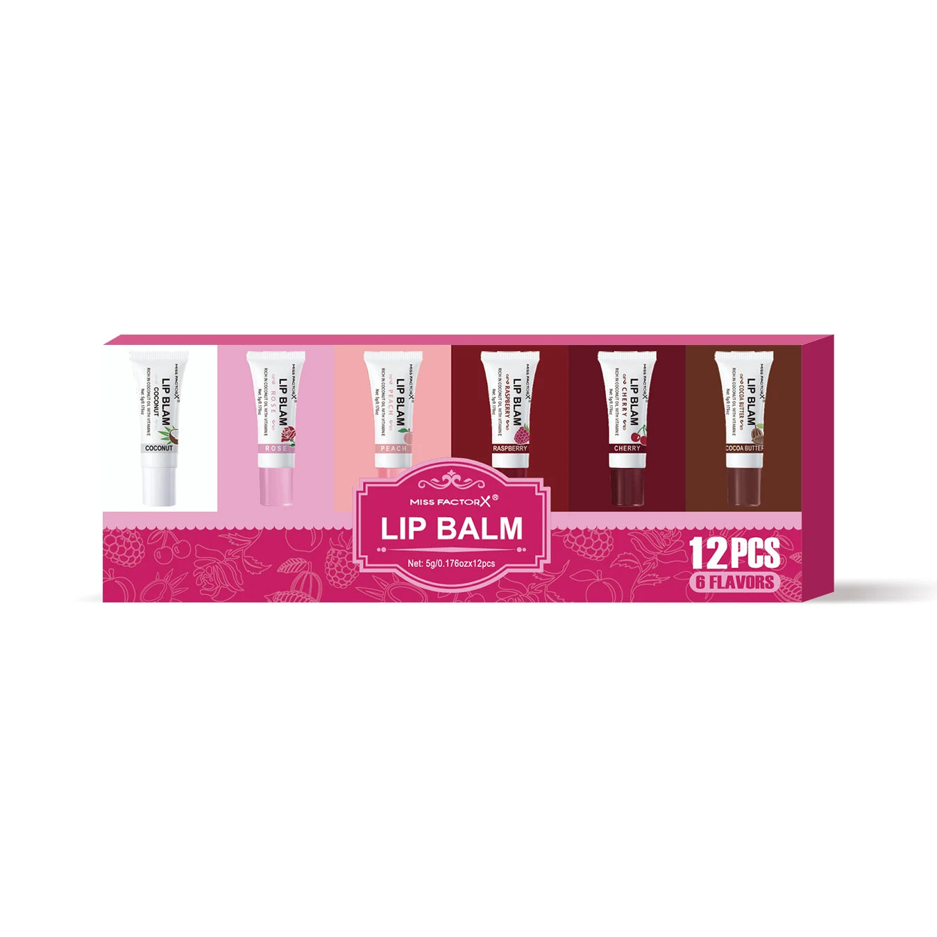 12 Pieces/Box of Unique Gift 6-Color Lip Gloss Set for Moisturizing and Brightening, Lip Color Regulator, Mother's Gift for Than Qme 12pcs lipstick Set