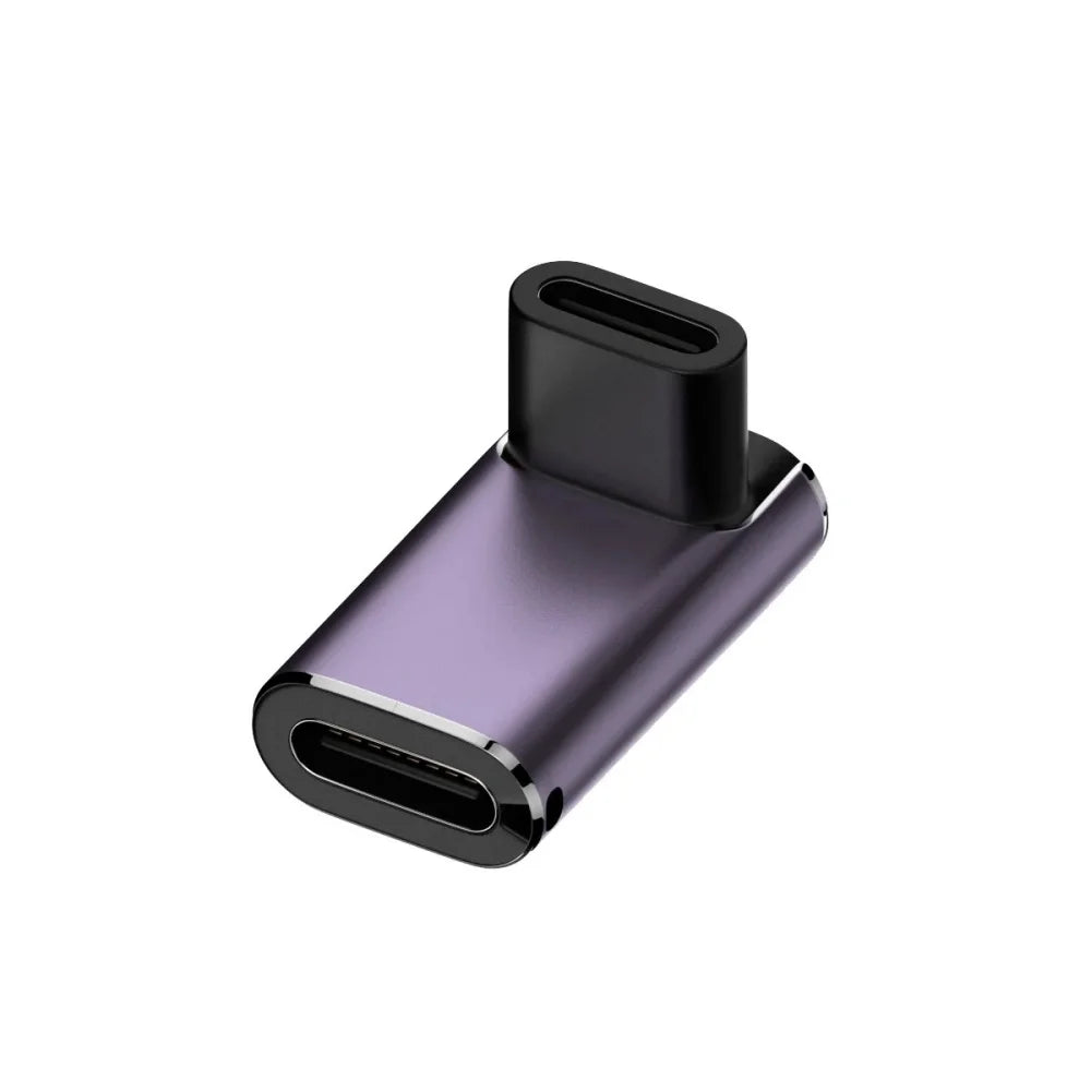 Mini Type-C USB4.0 OTG Adapter 40Gbps High Speed Data Converter Support 8K 60Hz 90/180 Degree Elbow Extension Fast Cable Adapter Qme Type 6