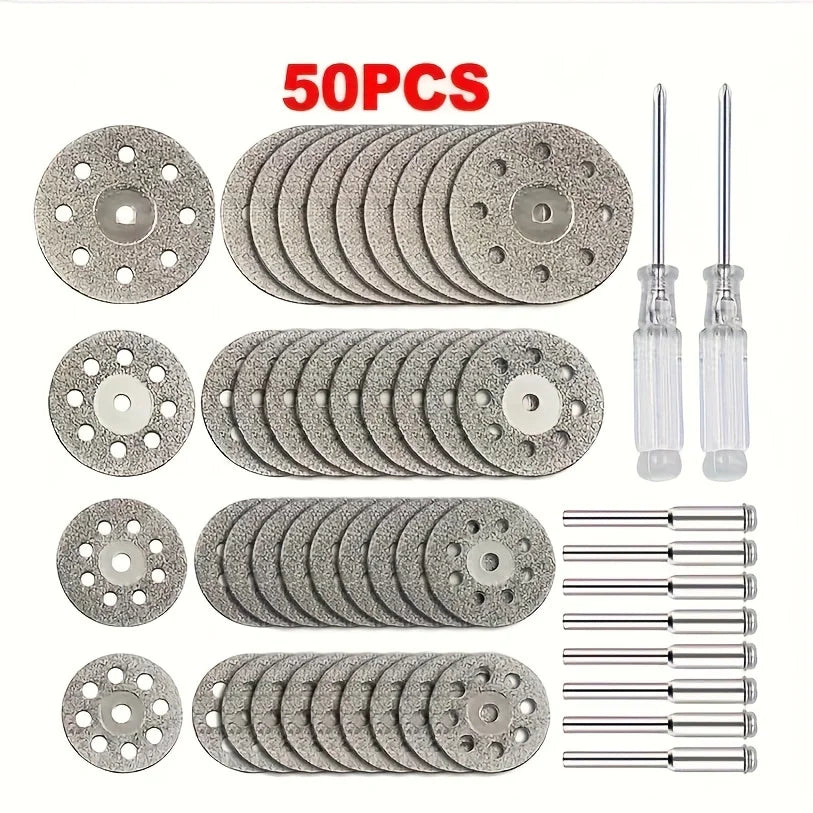 50-piece diamond cutting disc set, suitable for stone, ceramic, resin, metal and other DIY crafts Qme 50pcs