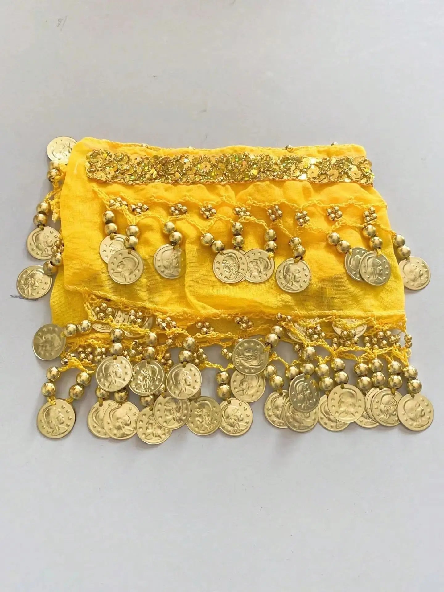 Fun Belly Dance Pet Shiny Bib Auspicious Luck Adjustable Holiday Qme yellow