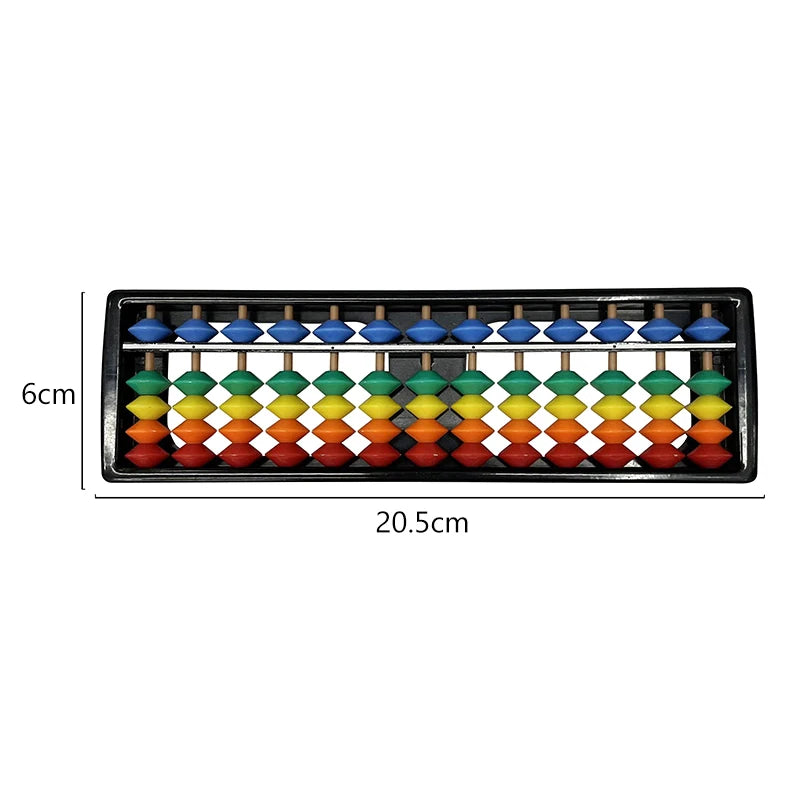 13 Digit Rods Standard Abacus Children's Plastic Soroban Calculator Qme A1