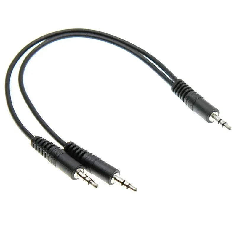 6.35mm 3.5 Mm Stereo Audio 2 Female To 1 Male Cable Adapter Y-Splitter, Earphone Microphone Plug, Headphones Hot Splitter Ja Qme 1.5m