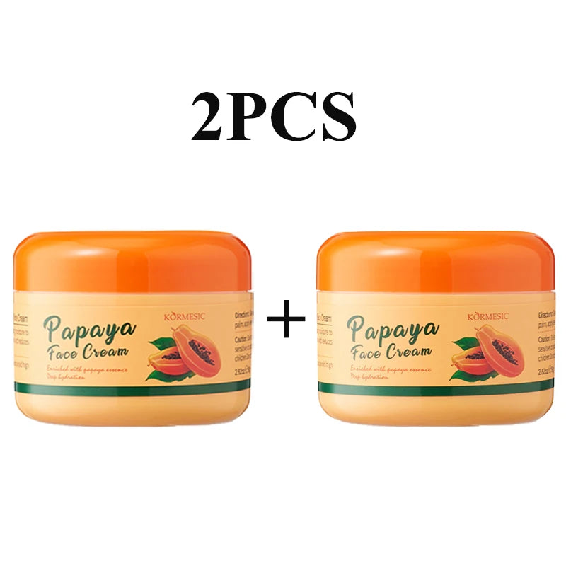 Papaya Face Cream Deep Moisturizing Post-sun Hydration Makes Skin Qme 2pcs