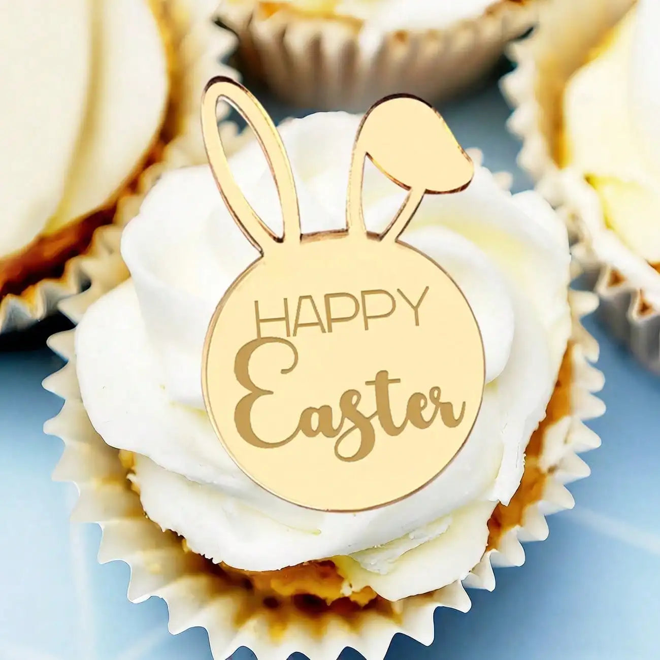 1PCBunny Easter Egg Happy Cupcake Topper Decor Party DIY Cake Dessert Qme D