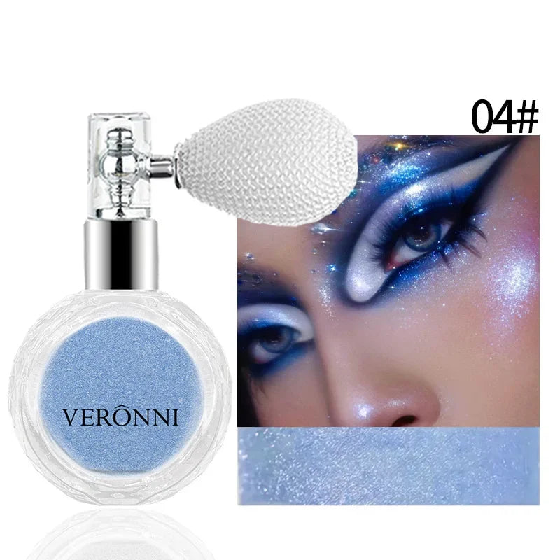 Airbag Shimmer Highlight Powder Spray Waterproof High Gloss Glitter Body Bronzer Highlight Contour Blush for Brightening Makeup Qme 04