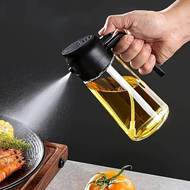 470ml Kitchen Oil Spray Bottle BBQ Cooking Olive Oil Dispenser Camping Baking Empty Vinegar Soy Sauce Sprayer Containers Qme
