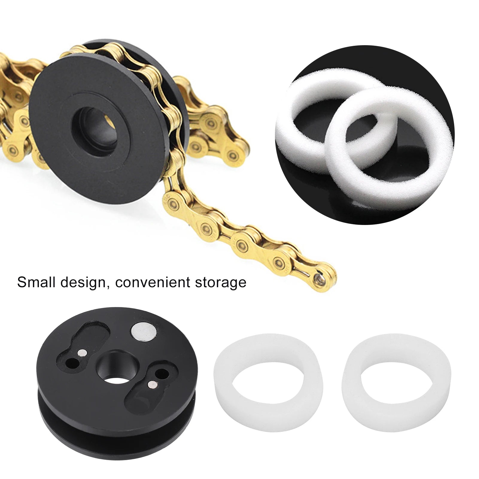 Cycling Chain Roller for Mountain Road Bike Hub Tensioner Cleaning Tool Cycling Chain Roller for Bike Hub Qme