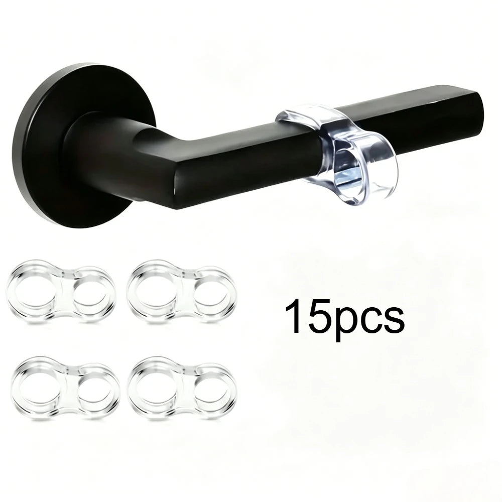 Transparent Silicone Door Knob Stopper Wall Protector Pads,Shock Absorbing Invisible Anti-Collision Door Handle Buffer Guards Qme 15pcs