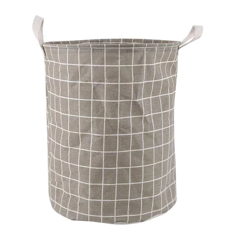 1 Foldable Fabric Cotton Linen Dirty Clothes Basket Large Storage Qme