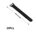 10pcs Nylon Hook & Loop Strap Cable Durable Self-adhesive Bike Tie, Reusable Fastening Nylon Cable, Length Qme 2 20cm