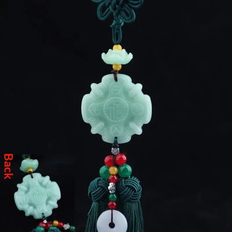 1pc Chinese Luck Car Accessory Rearview Mirror Pendant Suitable For For Asian Culture Decor & Driving Amulet Qme B7