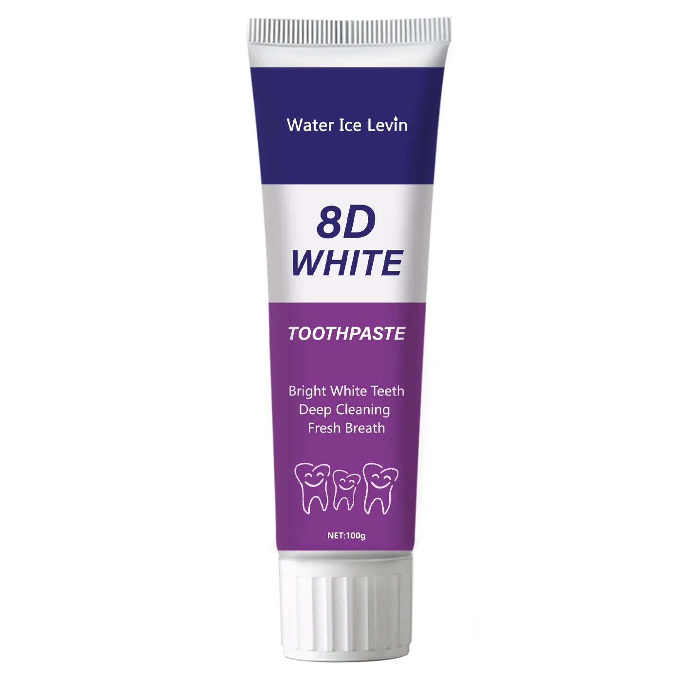 Purple Teeth Whitening Toothpaste - Alcohol-Free, Sulfate-Free, Rich in Apatite, Deep Cleaning and Mineral Regeneration Qme 1 Piece