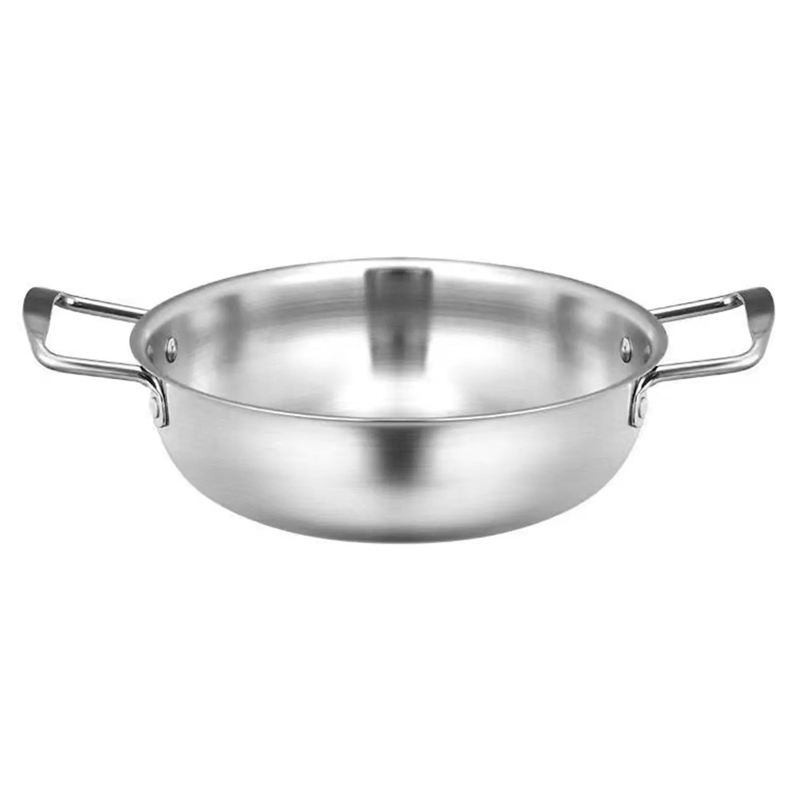 Seafood Stainless Steel Korean Style Pot Double Ear Soup Instant Noodles Gold Thick Durable Reinforced Bottomed Dry Pot Qme