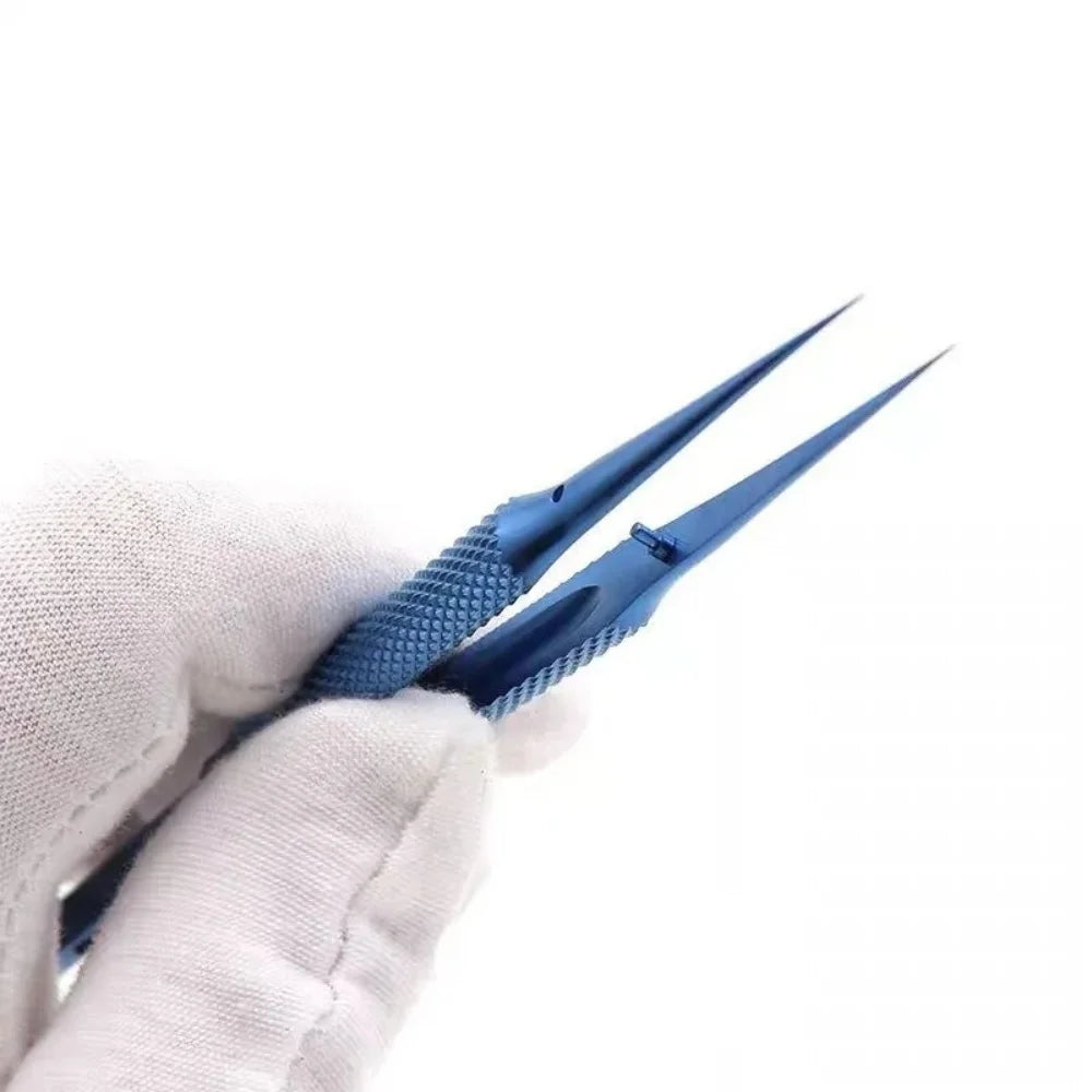 Precision Electronic Maintenance Tweezers Titanium Alloy Straight Curved Fly Wire Clamping Antimagnetic Tweezer Repair Accessory Qme