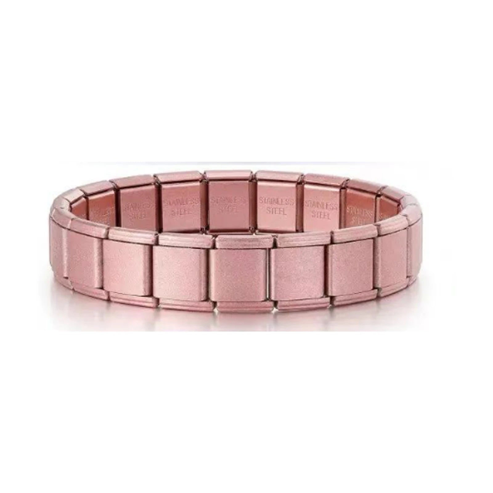 Fashion Wholesale High Quality Couple's Y2K Jewelry DIY 9MM Width Italian Elastic Bracelet Solid Color Stainless Steel Bangle Qme Style 6-13mm