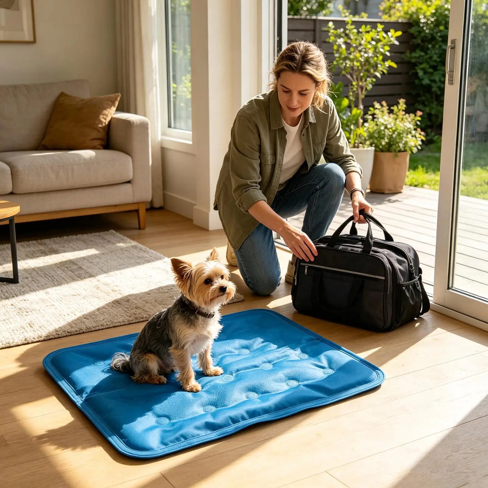 Dog Cooling Mat Waterproof Washable Thickened Portable Dog Cooling Bed For Puppies Cats Crate Cage Kennel Floor Sofa Car Seat Qme