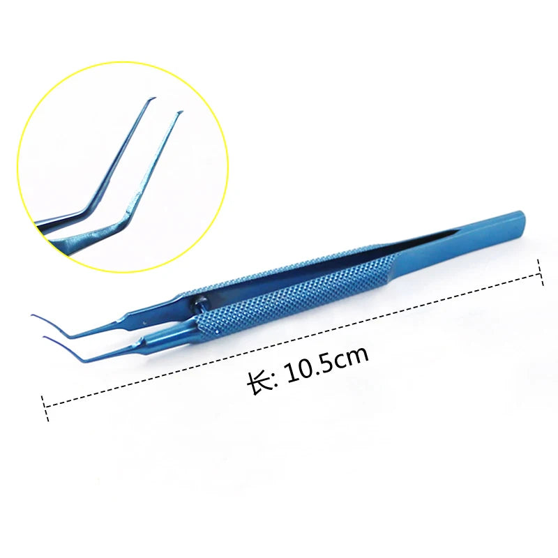 Utrata Capsulorhexis Forceps Tweezers Titanium Curved Angled Qme