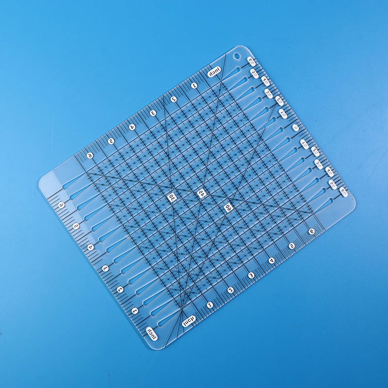 1 Quilt Cutting Ruler Acrylic Transparent Squared Templates Sewing Qme