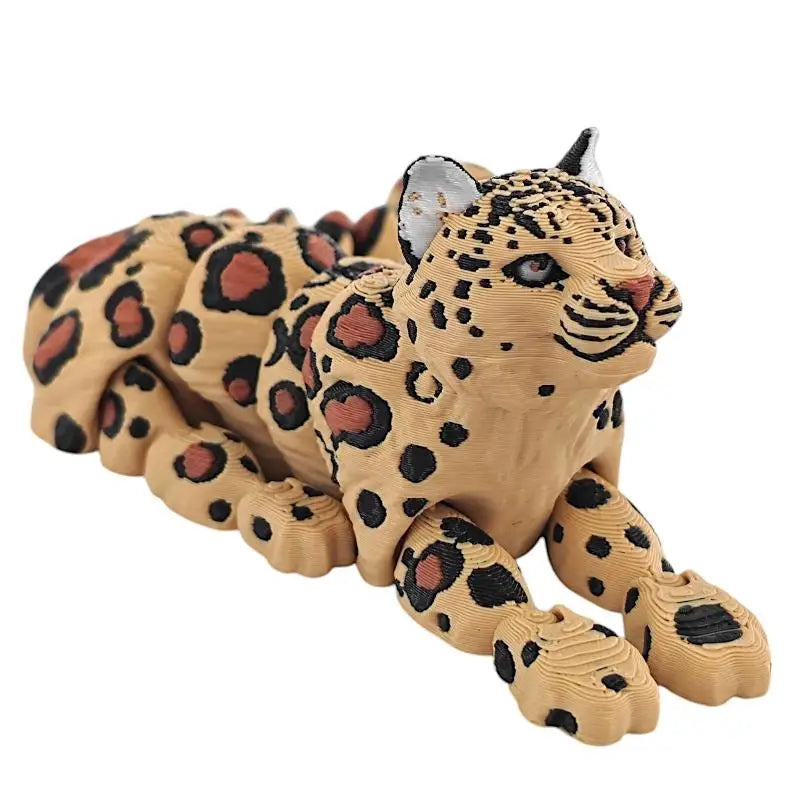 Animals Figurine Miniatures Home Decoration 3D Printed Snow Leopard Qme A6