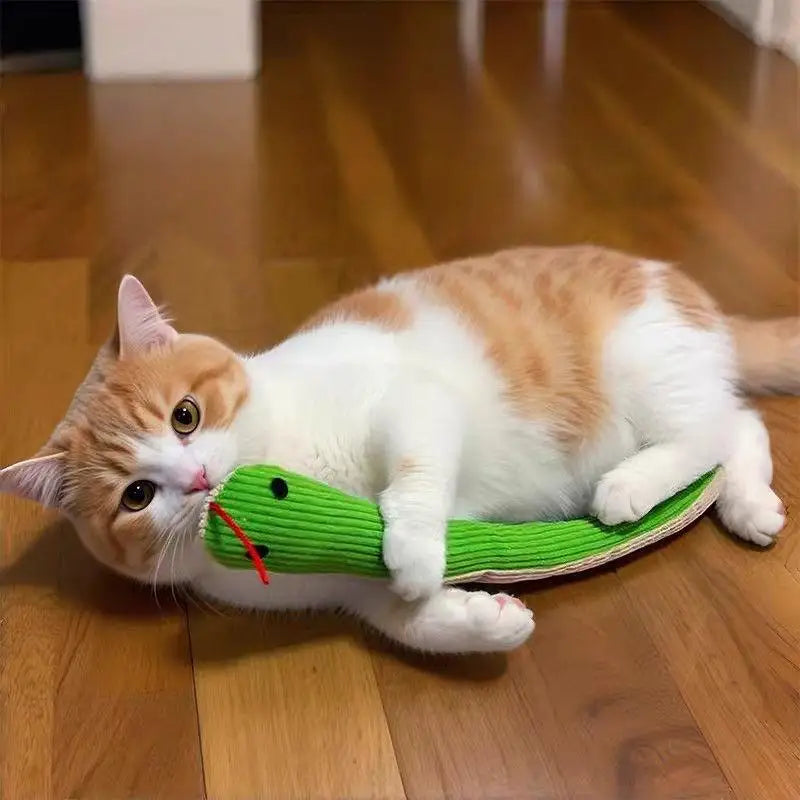 Dog Toy Snake Interactive Crinkle Sound Cat Kick Pet Indoor Kitten Qme