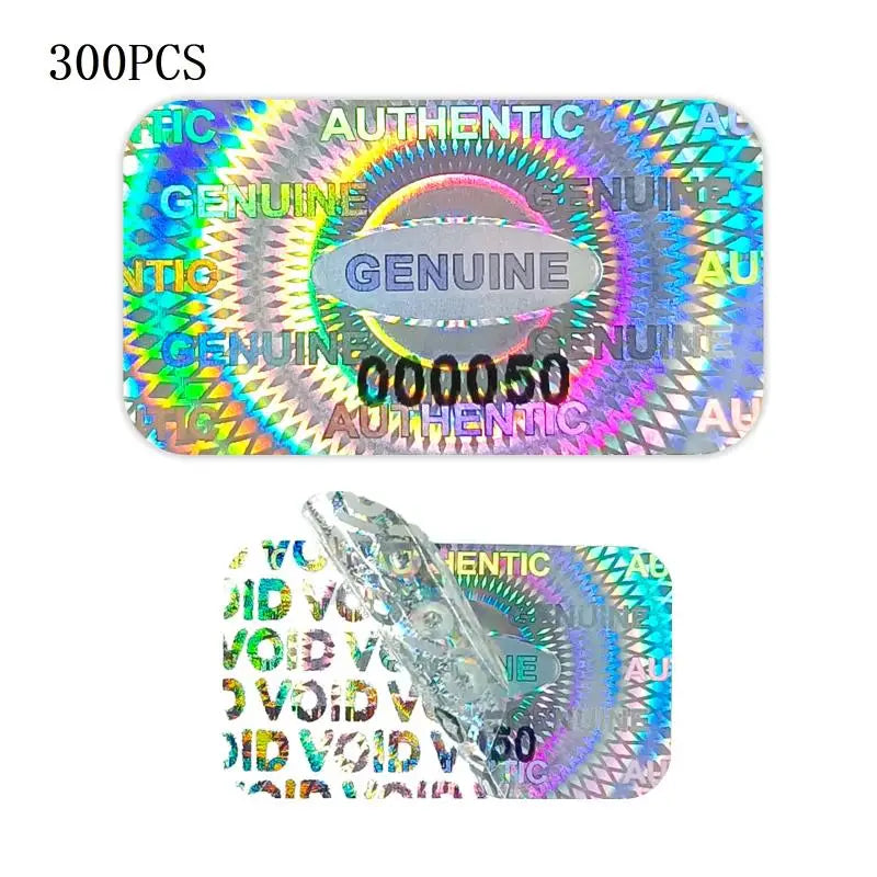 60 120 Holographic Warranty Void Laser Label Security Seal Tamper Qme 300PCS Silver
