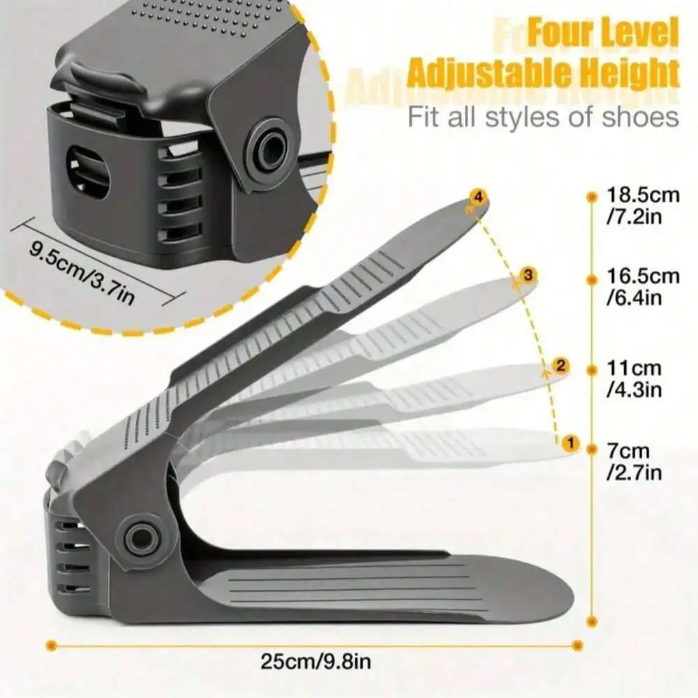 Adjustable Shoe Slots Organizer Easily Stackable Home Storage Qme 1pc