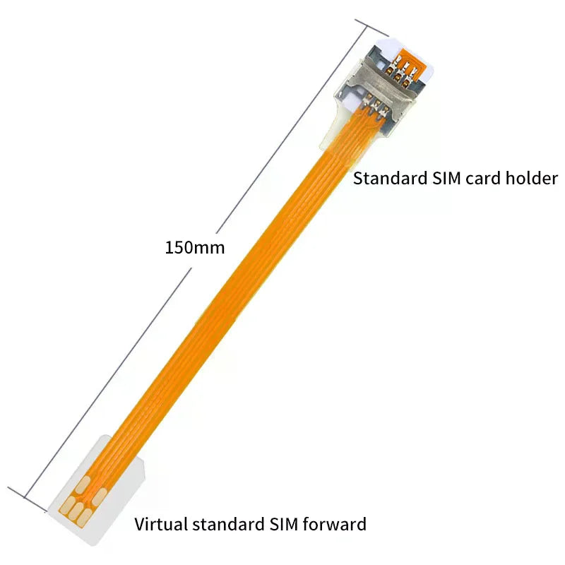 2FF SIM Standard Positive Reverse Extension Cord Mobile Phone Signal Qme