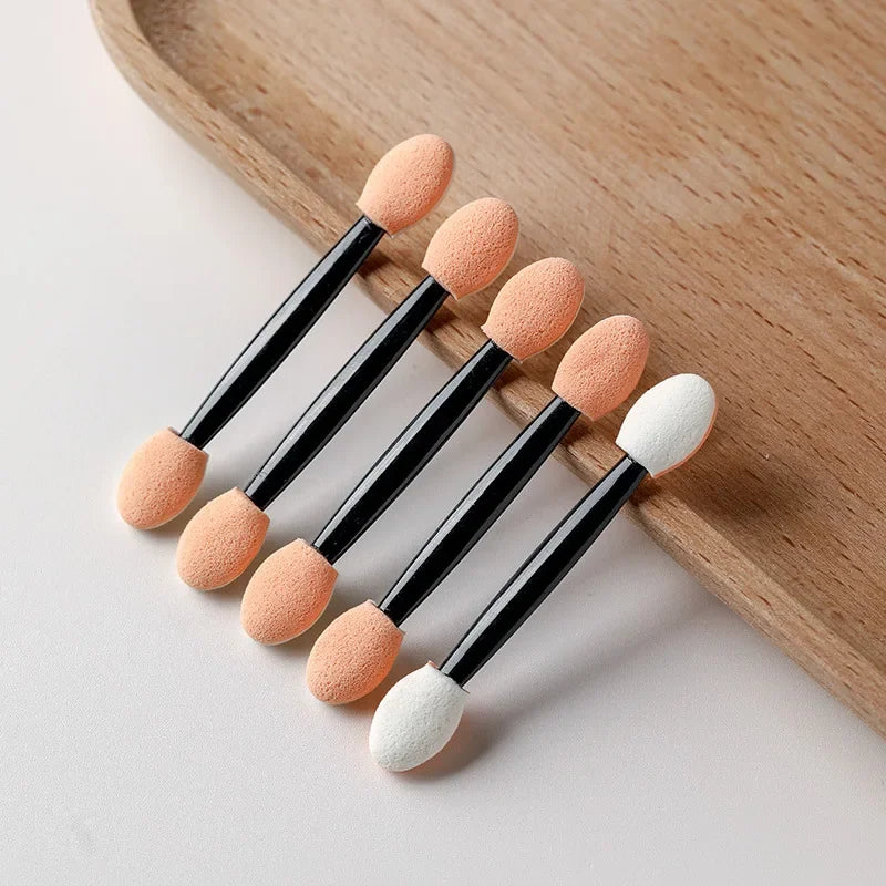 10/30/50/200/500/1000pcs Double Ended Sponge Nail Art Powder Brush Multifunctional Eyeshadow Brush Portable Makeup Manicure Tool Qme