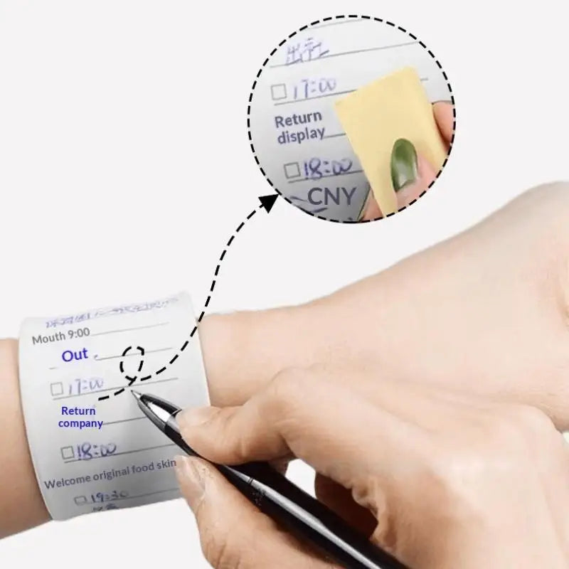 Waterproof Erasable Scale Silicone Wristband Reusable Writeable To-do Qme
