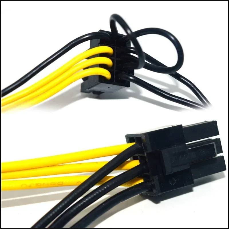 High Quality 6 Pin To 8 Pin (6 + 2) PCI-E GPU Power Cable 50cm For Graphics Cards Mijnbouw Hp Server Breakout Board Qme