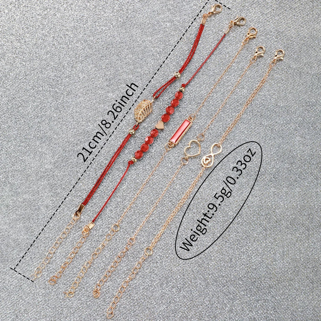 6 Pçs/set Relógio Feminino Moda Roma Coração Dial Pulseira de Couro Relógios de Quartzo Conjunto de Pulseiras de Folha Qme