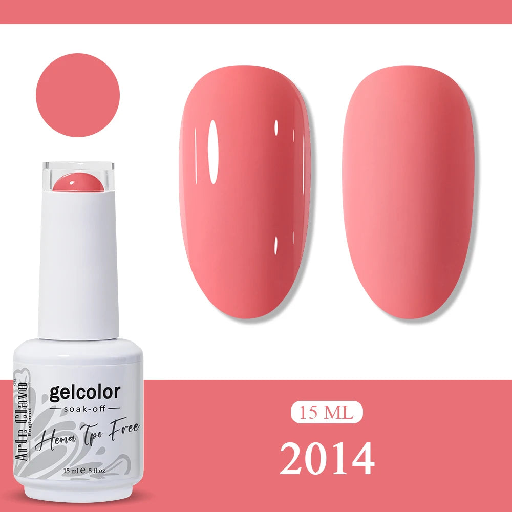 Arte Clavo Neon Rainbow Colors Gel Nail Polish Semi Permanent Art UV