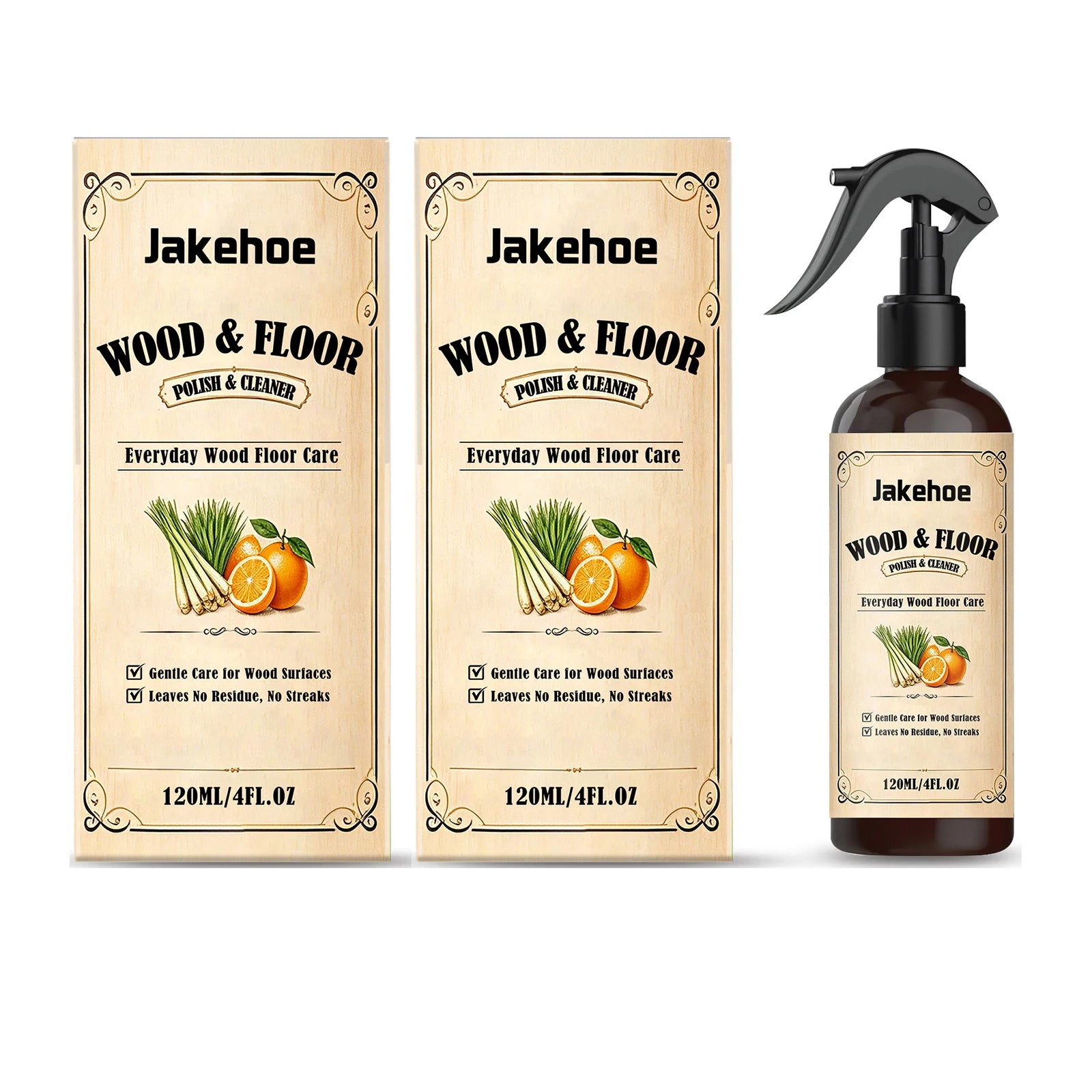 Wood Floor Cleaning Spray Remove Scratches Polish Restore Shine Brightening Wooden Furniture Maintenance Floor Polishing Agent Qme 2 x 120ML Boxed