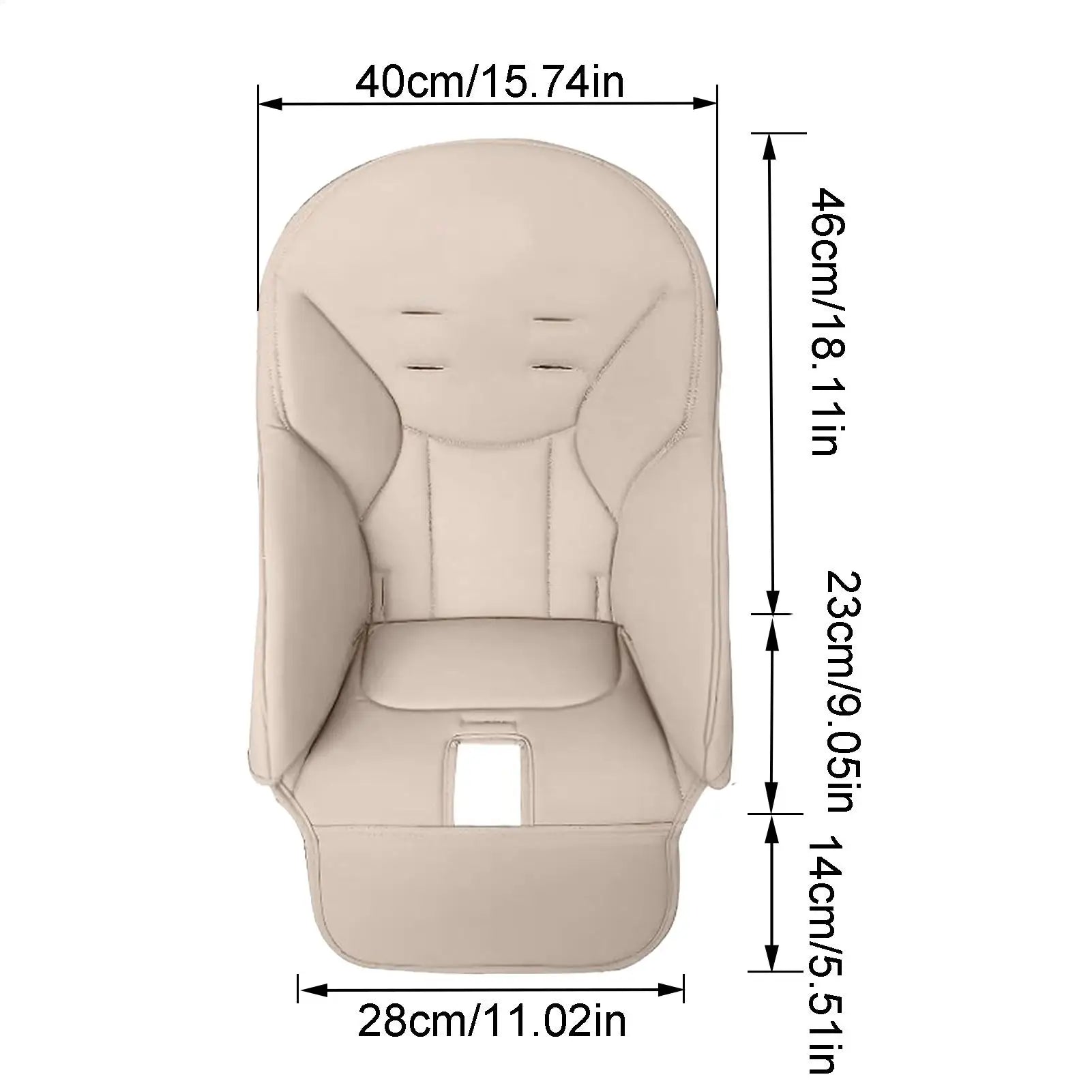 Kids Chair Cushion Comfortable PU Leather Padding Cover Feeding Seat Qme