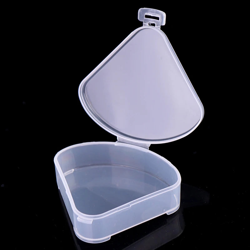 Portable Triangle Sponge Transparent Cosmetic Bag Makeup Puff Box Qme
