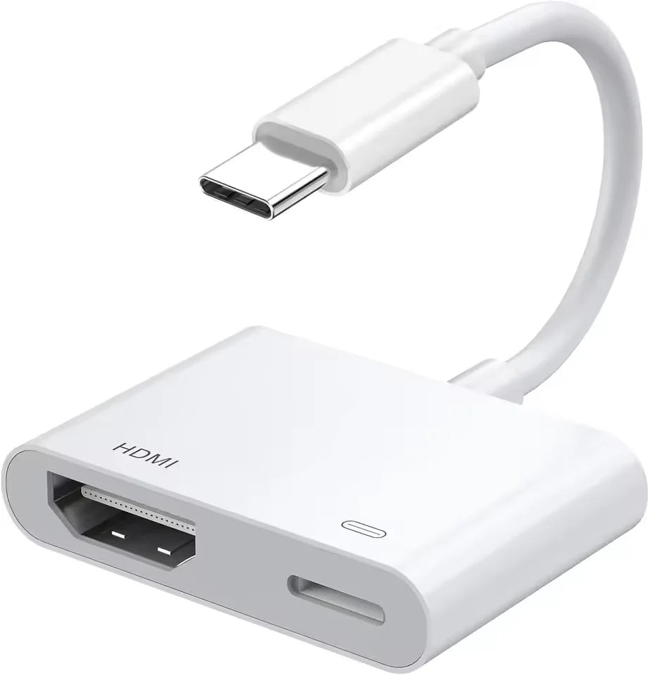 4K Video Audio 60Hz 30Hz Converter USB C/Type-C to HDMI+USB C/Type-C Digital AV Adapter For iPhone to HD TV Projector Monitors Qme