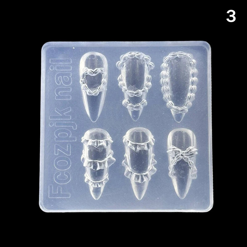 Sea Shell Starfish Goldfish Koi Fish 3D Acrylic Nail Mold Summer Qme 3