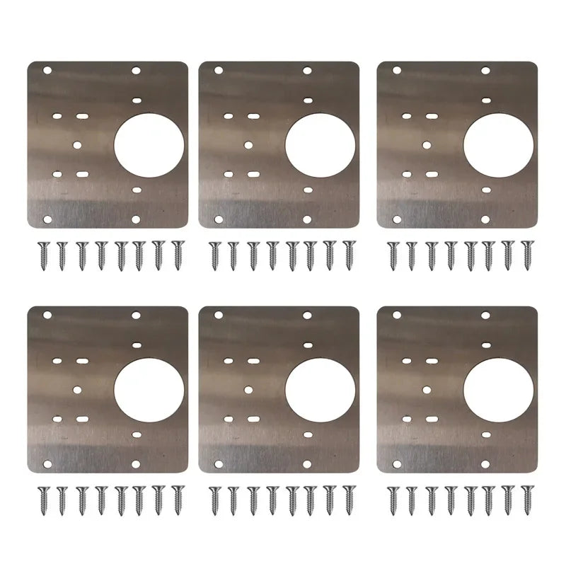 1Pcs Stainles Steel Cupboard Door Hinge Repair Plate Doors Window Installation Hinge Fixing Plate Household Hardware Accessories Qme 6Pcs