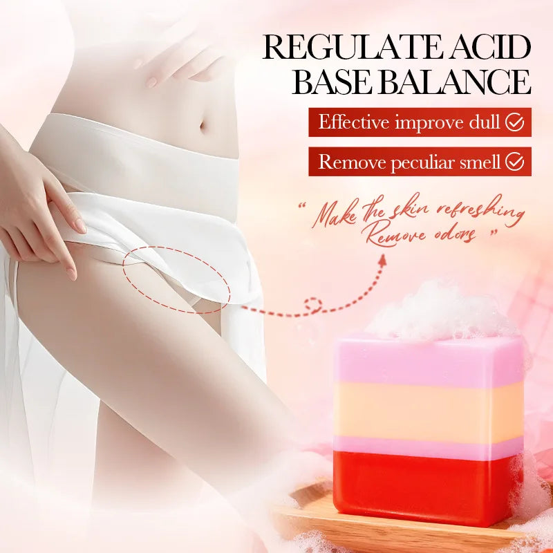 Strawberry Intimate Soft Tender Cleaning Soap Moisturizing Fragrance Qme