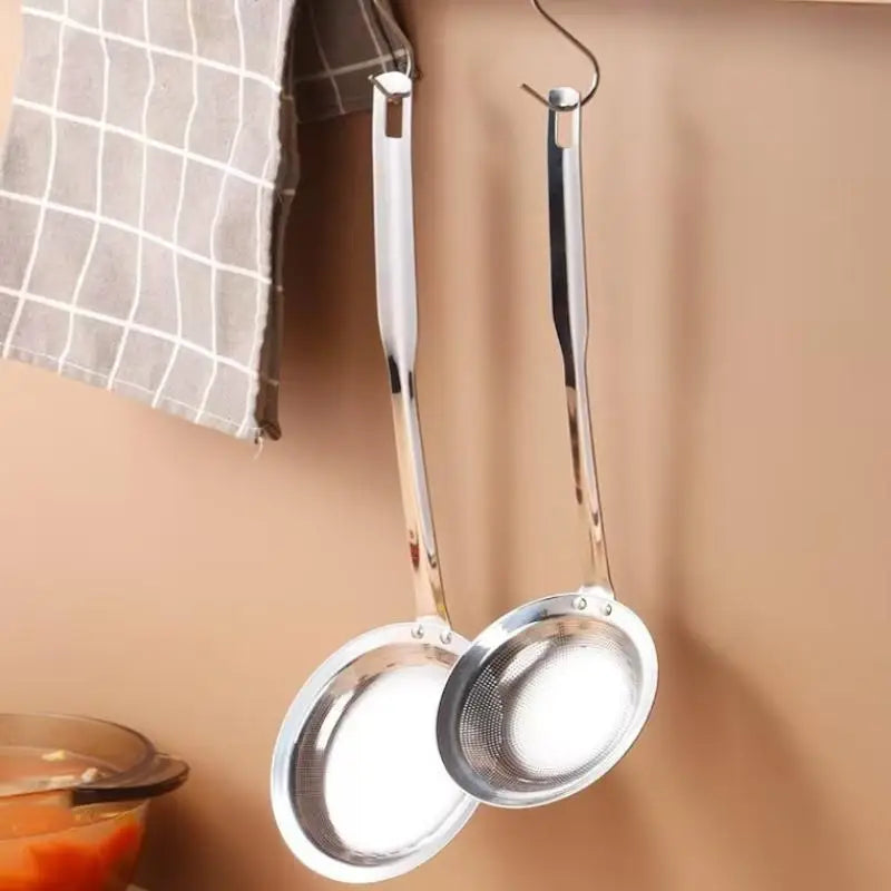 Grease Foam Filter Handle Kitchen Tool Stainless Steel Fine Mesh Fat Qme