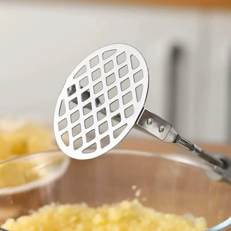 Stainless Steel Manual Potato Masher Potato Pumpkin Sweet Potato Masher Fruit and Vegetable Pressing Tool Kitchen Gadget Qme