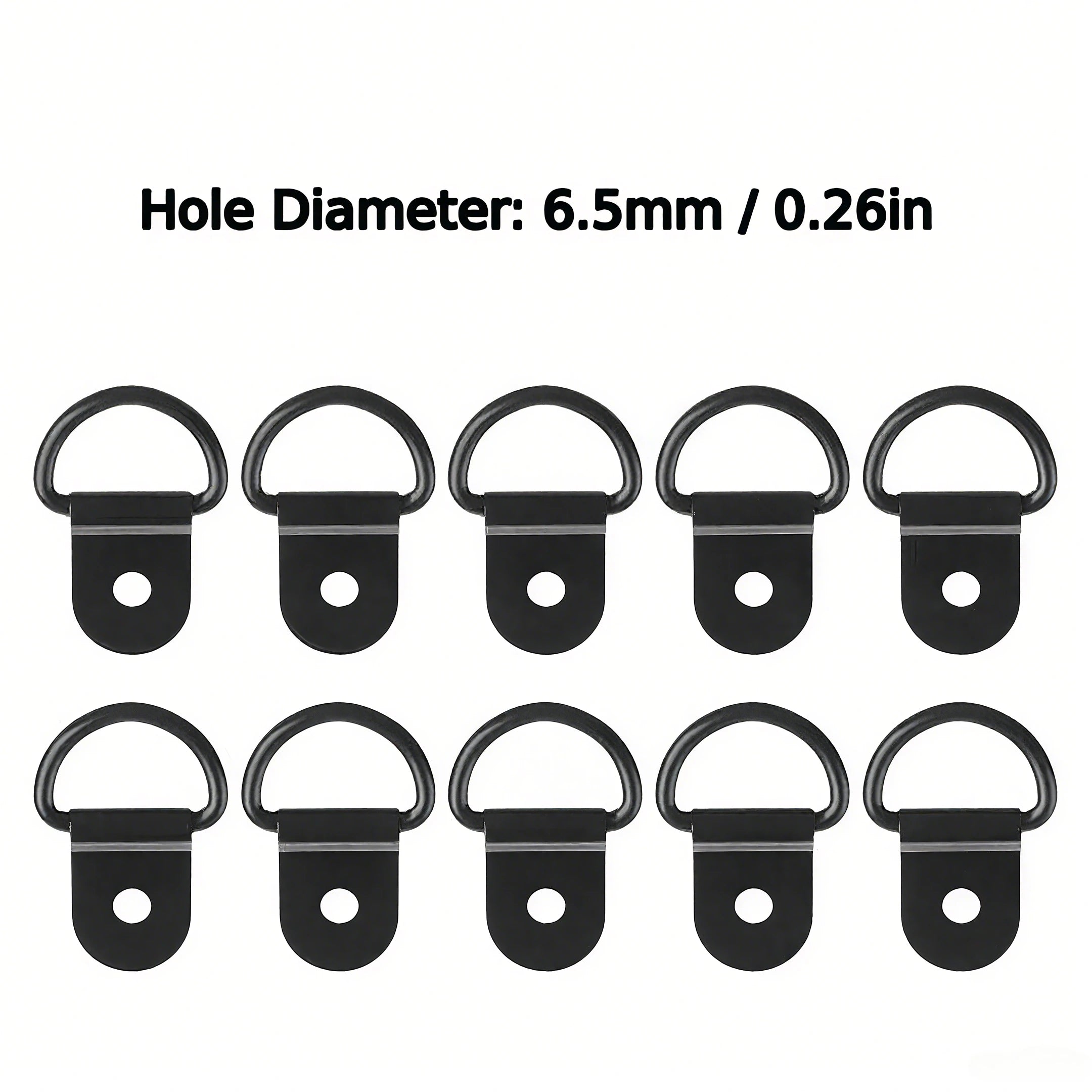 D Rings Tie Down Anchors Ring Pull Multi-purpose Hooks Lashing Load Qme 10pcs 6.5mm