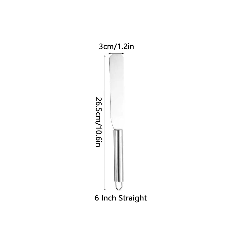 6 8 Stainless Steel Cream Icing Frosting Spatula Cake DIY Decorating Qme 6 Inch Straight